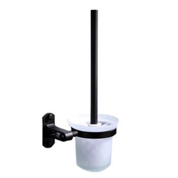 

Bathroom Accessories Wall Mounted Black Space Bathroom Toilet Brush Holder