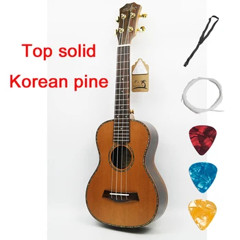

Ukulele Solid Top 23 26 Inch Korean Pine Mini Guitar Acoustic Electric Concert Tenor 4 Strings Ukelele Guitarra
