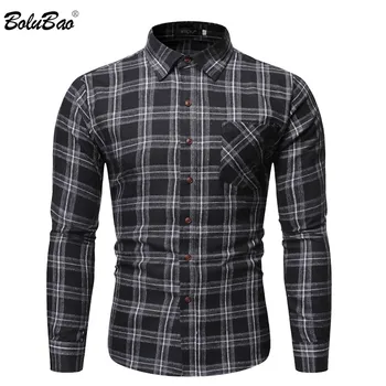 

BOLUBAO Men Casual Plaid Shirts Quality Brand Men's Wild Long Sleeve Shirts Autumn New Male Comfortable Breathable Shirt Tops