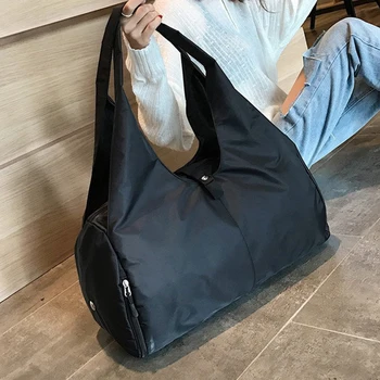 

Independent Shoe Case Travel Zipper Dry Wet Unisex Solid Gym Bag Oxford Cloth Large Capacity Sports Accessory Yoga Fitness