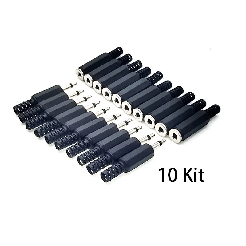 Electrical Connectors 5 Kit 3.5mm Male Headphone Repair Headphone Audio Plug Female Jack Connector