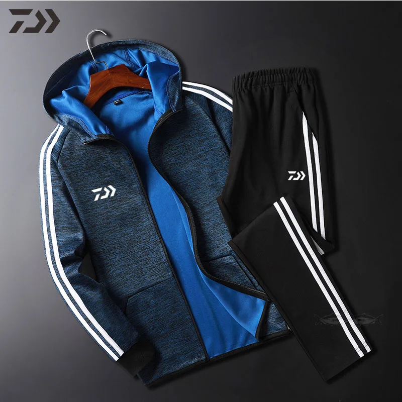Весна Осень Daiwa рыболовный костюм мужская полосатая рыболовная рубашка дышащая
