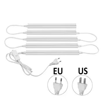 

110V US 220V EU Power Plug Under Cabinet Bar Lamp T5 Tube LED Light Kitchen Closet Lighting bedroom decor lights led armario