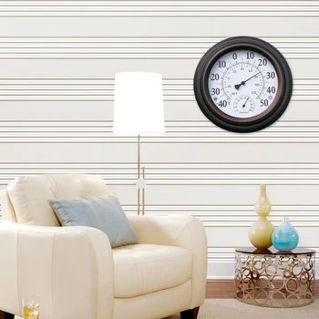 

20cm Indoor Thermometer Hygrometer Patio Wall Decorative Temperature Humidity Meter