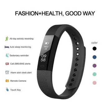 

ID 115 Touch Screen Smart Bracelet Blood Pressure Heart Rate Monitoring Outdoor Fitness Tracker Pedometer Sport Bracelet