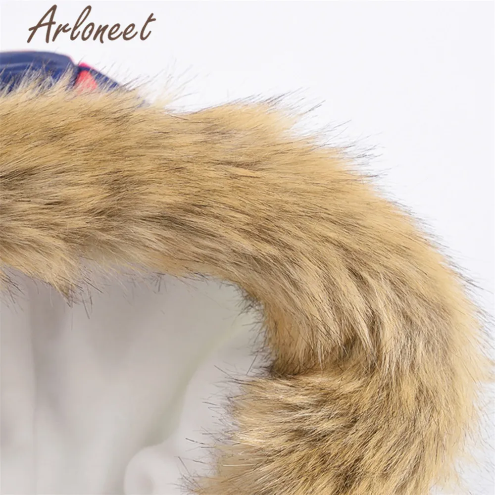 ARLONEET/пальто; пальто с капюшоном для маленьких девочек; зимнее плотное пальто; хлопковая куртка на молнии; Верхняя одежда на пуговицах; детская парка; Верхняя одежда с принтом