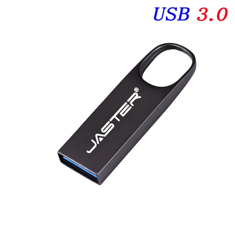 JASTER USB 3,0 металлический USB флеш-накопитель 64 ГБ 32 ГБ 16 ГБ 8 ГБ 4 ГБ USB флешка металлическая ручка-накопитель реальная емкость(более 10 шт. бесплатный логотип - Цвет: Black
