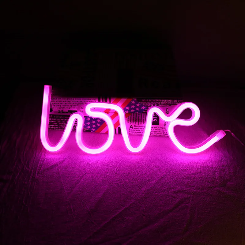 

New Style LED Neon Light Strip Modeling Customizable Flexible Neon Heart Flamingo Neon Creative Small Night Lamp