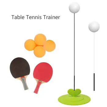 

Ping Pong Table Tennis Trainer Table Tennis Soft Shaft Training For Kids Self-Training Movable Ping Pong Balls Paddles Set