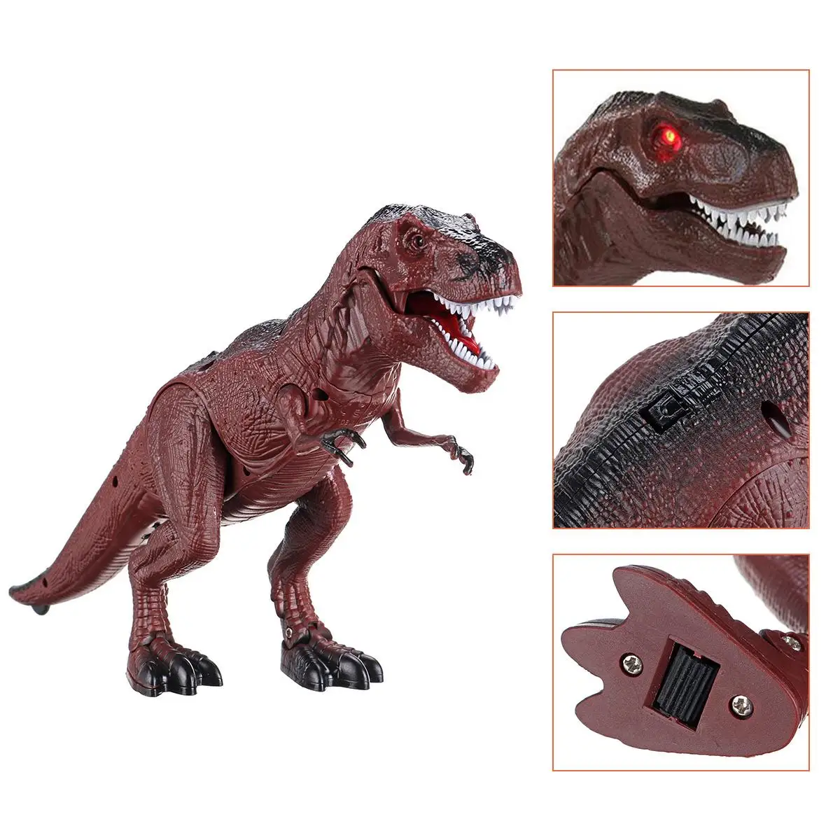 Электрический радиоуправляемый динозавр с дистанционным управлением, игрушки со светодиодными глазами, ревущий крик, Электрический ходячий динозавр, игрушка, рождественский подарок для детей
