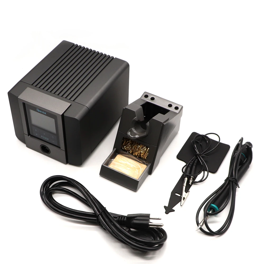 QUICK TS1200A Lead Free Quick Soldering Iron Station LED Display with One Soldering Tip for Phone Motherboard Repair