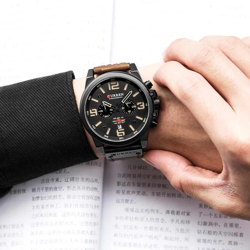 CURREN 8314 новые мужские s часы лучший бренд класса люкс Мужские Военные Спортивные кварцевые кожаные часы на запястье часы erkek saat Relogio Masculino