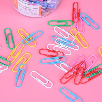 

100pc Paper Clips School Stationery Color Paper Clips Tabletop Office Supplies Wholesale