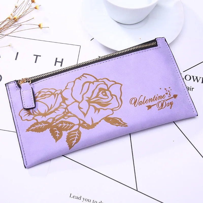 

Women's Wallet Long Zipper Ultra-thin Wallet Cool Carving Japanese Korean Simple Phone Coin Purse
