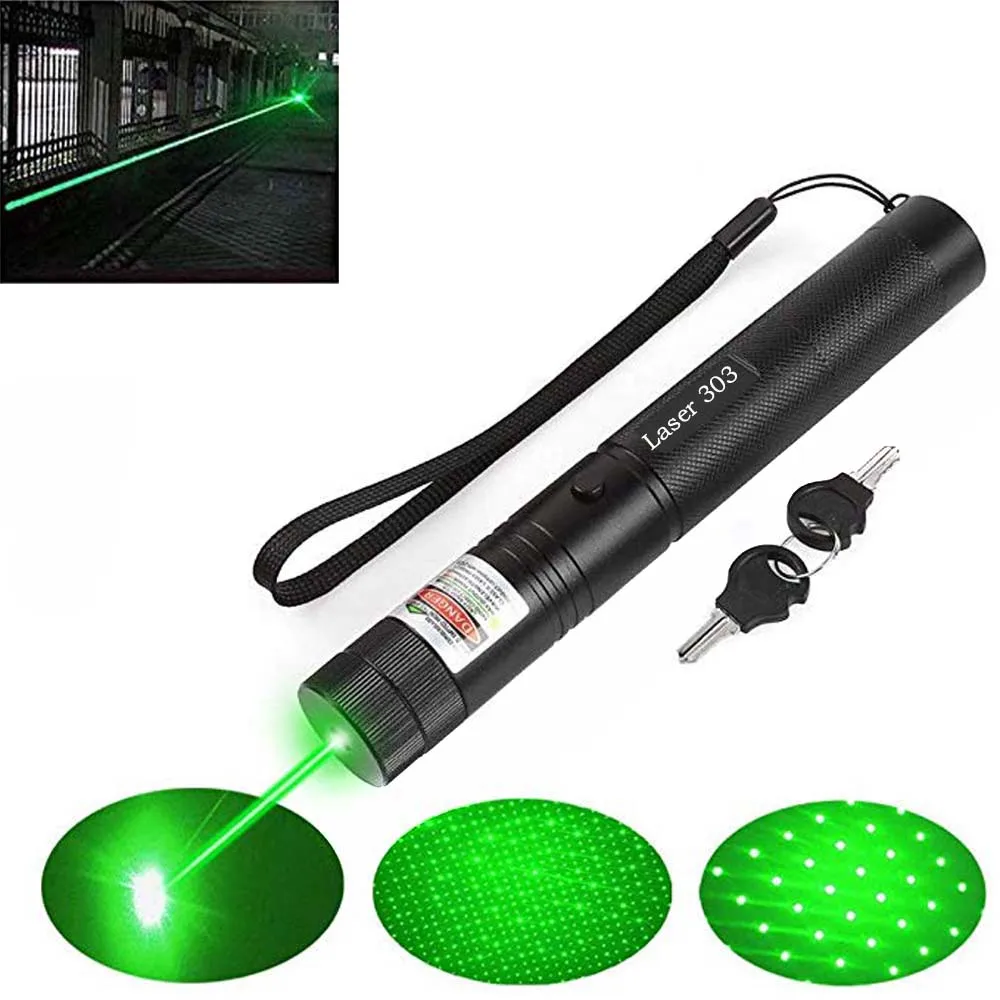 

Green Laser pointer 4 colors Hight Powerful 10000 m 5mw lasers sight Lazer pen Burning Match with lasers 303