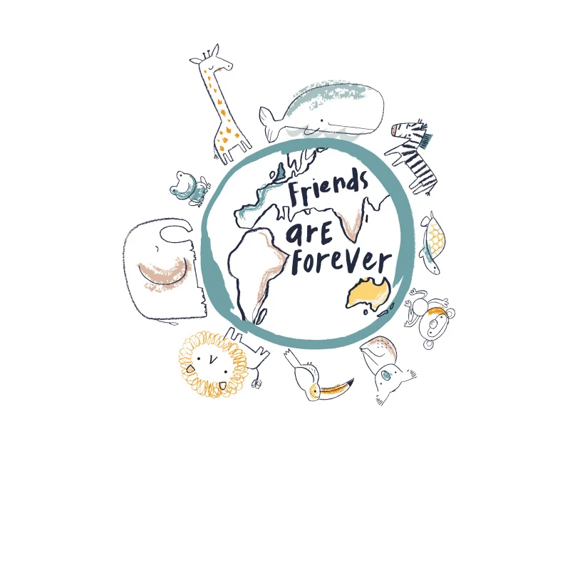 Космическая земля животное дружба теплопередача для одежды железо на тепловых