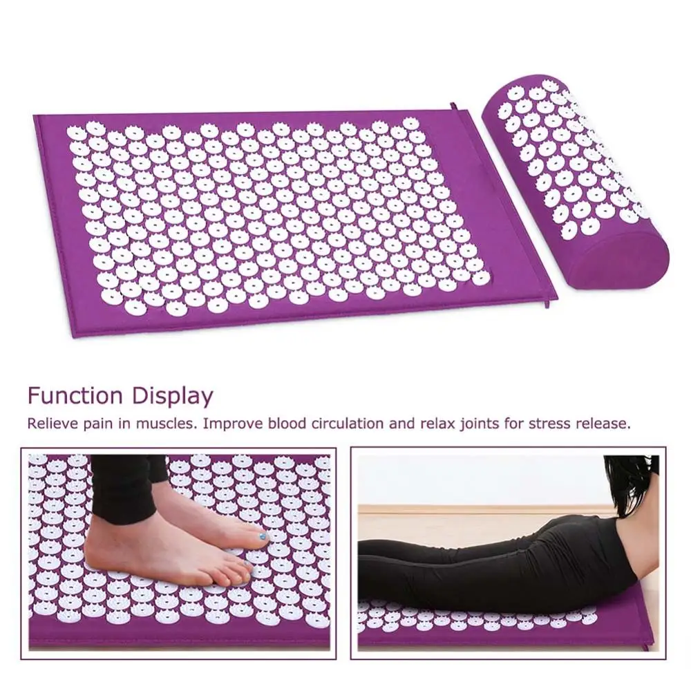 Massager Cushion Acupuncture Sets Relieve Stress Back Pain Acupressure Mat Pillow Massage Spike Acupuncture Massage Relaxation 1 Massager Cushion Acupuncture Sets Relieve Stress Back Pain Acupressure Mat Pillow Massage Spike Acupuncture Massage Relaxation 2