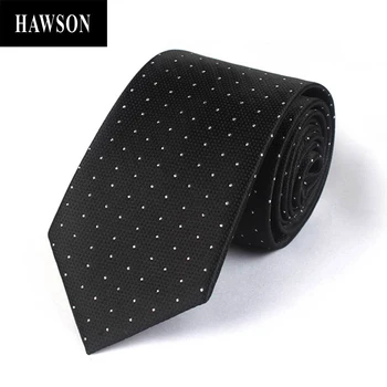 

HAWSON White Polka Dot Tie for Bridegroom, Classic Dot Necktie for Businessman, Mens Accessories, Gift for Men