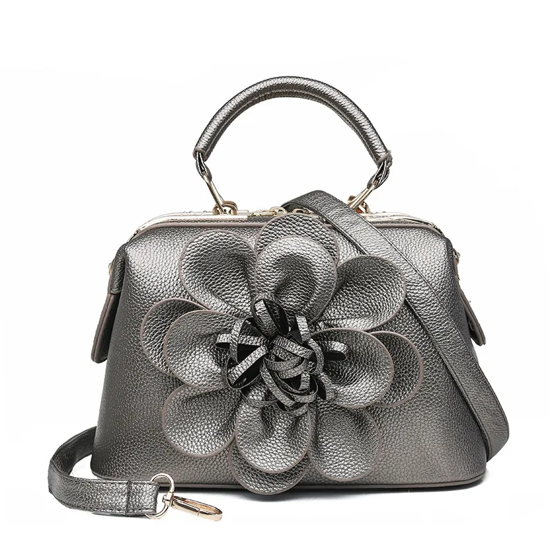 Роскошные женские сумки, дизайнерская сумка-мешок, стерео цветок, портативная элегантная женская мягкая сумка через плечо