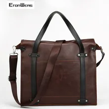 Винтажный Мужской портфель, водонепроницаемая сумка из искусственной кожи, деловая офисная сумка-мессенджер, солидная коробка, сумка-тоут, деловая сумка на плечо для ноутбука