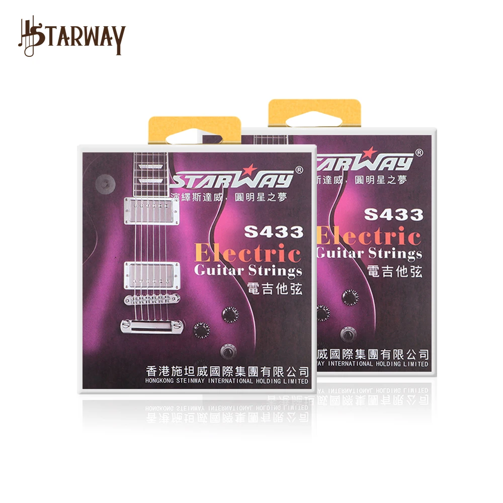 Струны STARWAY из натуральной никелевой стали s433 для гитары комплект шести струн
