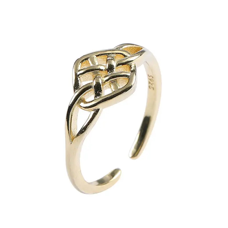 INZATT Настоящее серебро 925 проба геометрическое кольцо с изменяющимся размером для женщин панк ювелирные изделия минималистичные аксессуары подарок