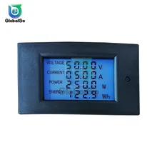 Voltmetro a pannello digitale DC Ampere Meter 6.5-100V 4 IN1 LCD potenza energia corrente amperometro 20A 100V
