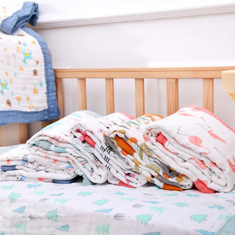 

Pure Cotton Six-layer Gauze Children Quilt Sweat Absorbing Soft Breathable Baby Blanket Towel Blanket Gauze Bath Towel