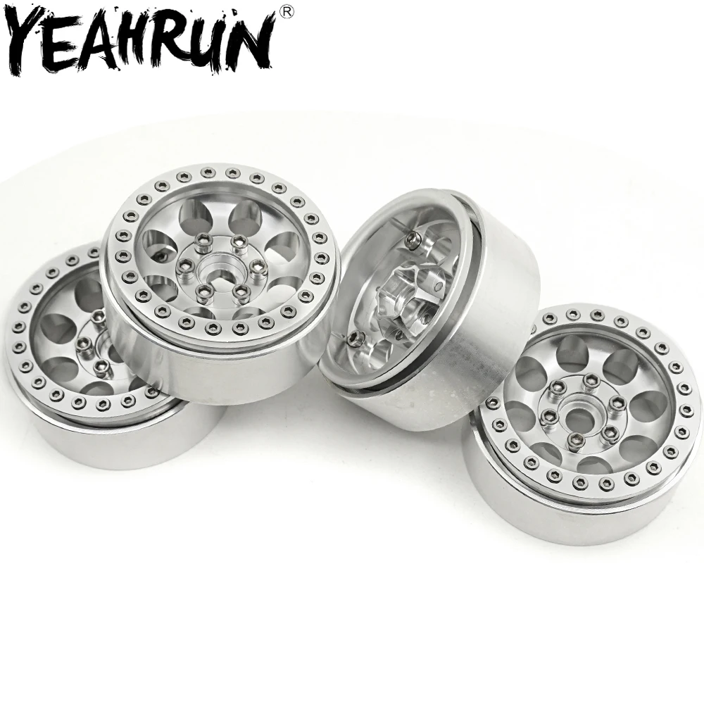 

YEAHRUN 1/4pcs Alloy 1.9'' Beadlock Wheel Rims for 1/10 Axial SCX10 CC01 D90 TRX-4 Wraith