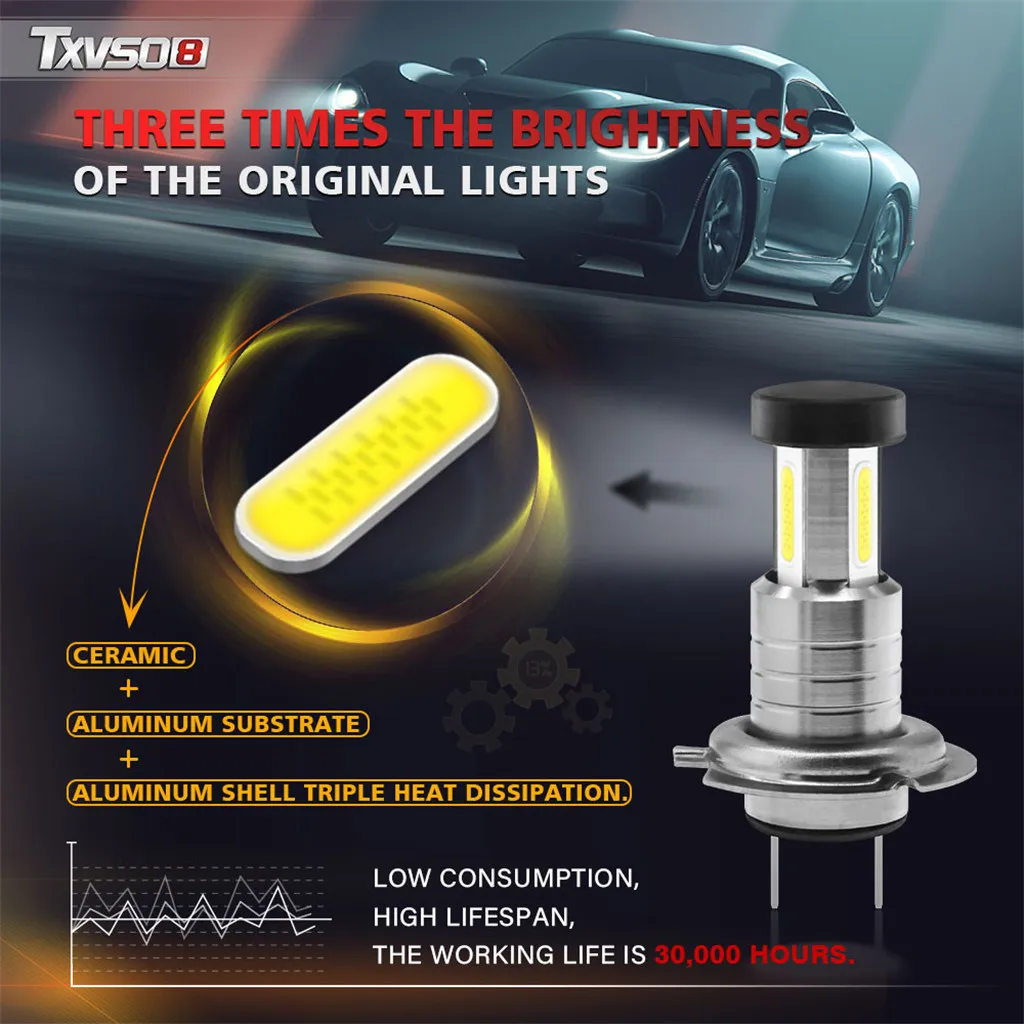 2 упаковки 6000k 110 w/set H7 светодиодные фары лампы Супер отражатель Регулируемый 360 H7 светодиодные лампы Водонепроницаемый# Zer
