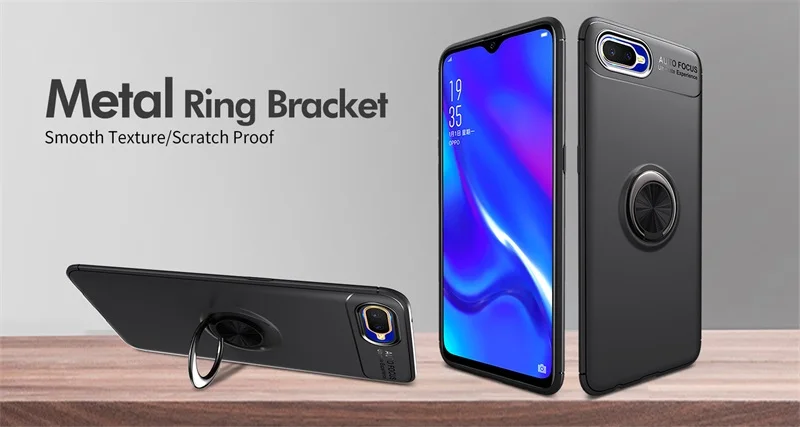 OPPO RX17 neo металлический корпус кольцо-держатель на палец для мобильного телефона из мягкого силикона ТПУ с рисунком задняя крышка чехол для OPPO RX 17 neo R15X OPPO K1 чехол противоударный корпус