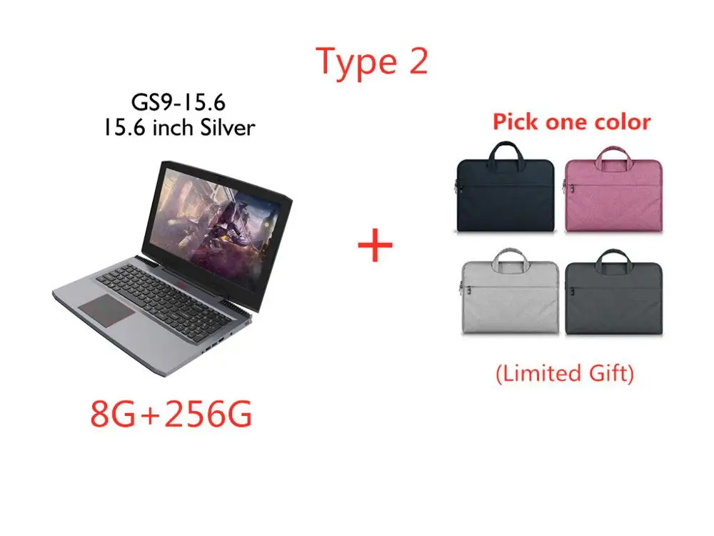 8G-256G Type 2 15," Ноутбук Intel Core i7-7700HQ четырехъядерный NVIDIA GTX1060 6G DDR4 8 ГБ+ 512 ГБ M.2 SSD Windows 10 144 Гц HDMI Gigabit RJ45 5G wifi - Цвет: 8G-256G Type 2