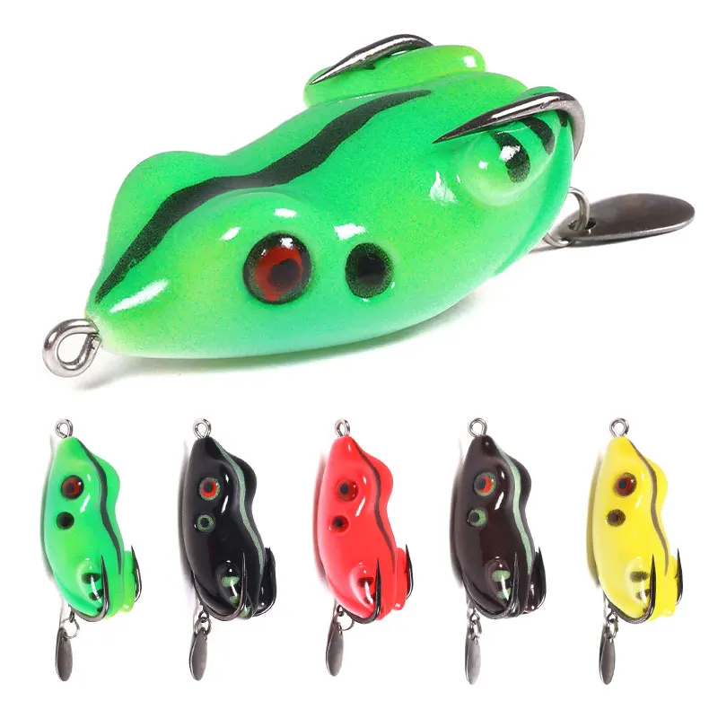 5.5cm 11g Frog Lure Spinner Spoon Fishing Lure Sillicon Bait Fake Lure