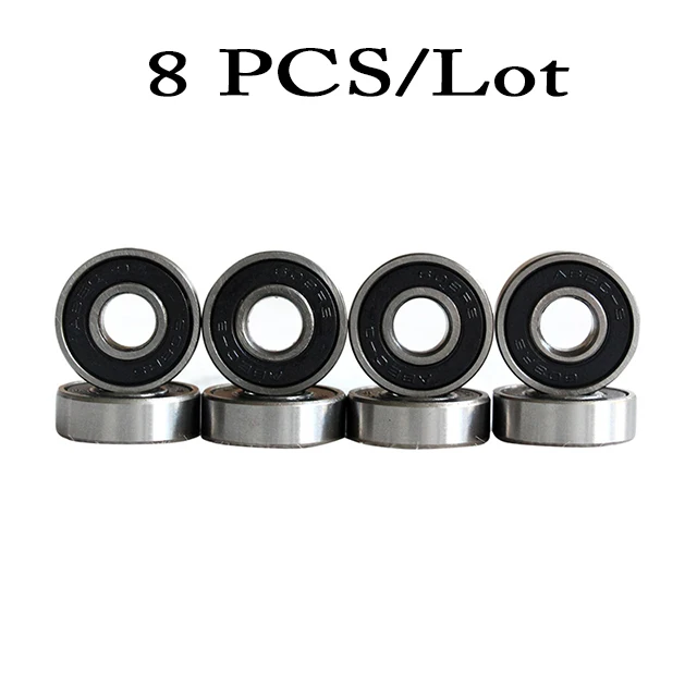 8 Pcs Black Новое поступление, 8 шт. подшипники для скейтборда, 608 ABEC-9 для скейта, обувь для скейтборда, роликовые подшипники для скутера - Цвет: 8 Pcs Black