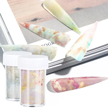 

Marble Nail Transfer Foils Butterfly Retro Leopard Slider For Nails Shinning Line Starry Sky Paper DIY Stickers Manicure NL1575