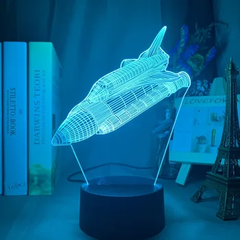 

Spacecraft 3d Illusion Child Night Light Led Color Changing Spaceship Nightlight for Kids Room Decoration Night Lamp Space Craft