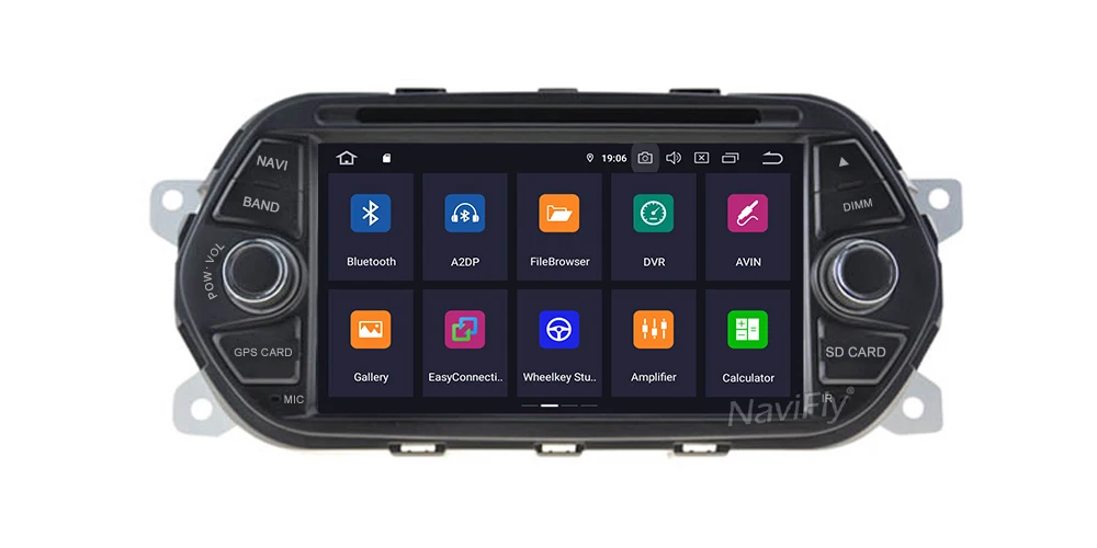 NaviFly Android 9,0 Автомобильная dvd-навигационная система для Fiat Tipo EGEA- 4 GB/2 GB ram 64G/16G rom wifi BT, RDS радио плеер