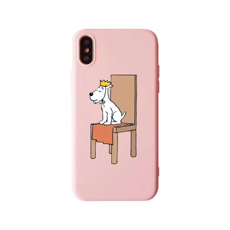 TPU Мягкий силиконовый чехол из ТПУ «Приключения Тинтина» для iPhone XR 10 8 7 Plus 6 6S Plus 5 XS Max 5s SE - Цвет: TPU
