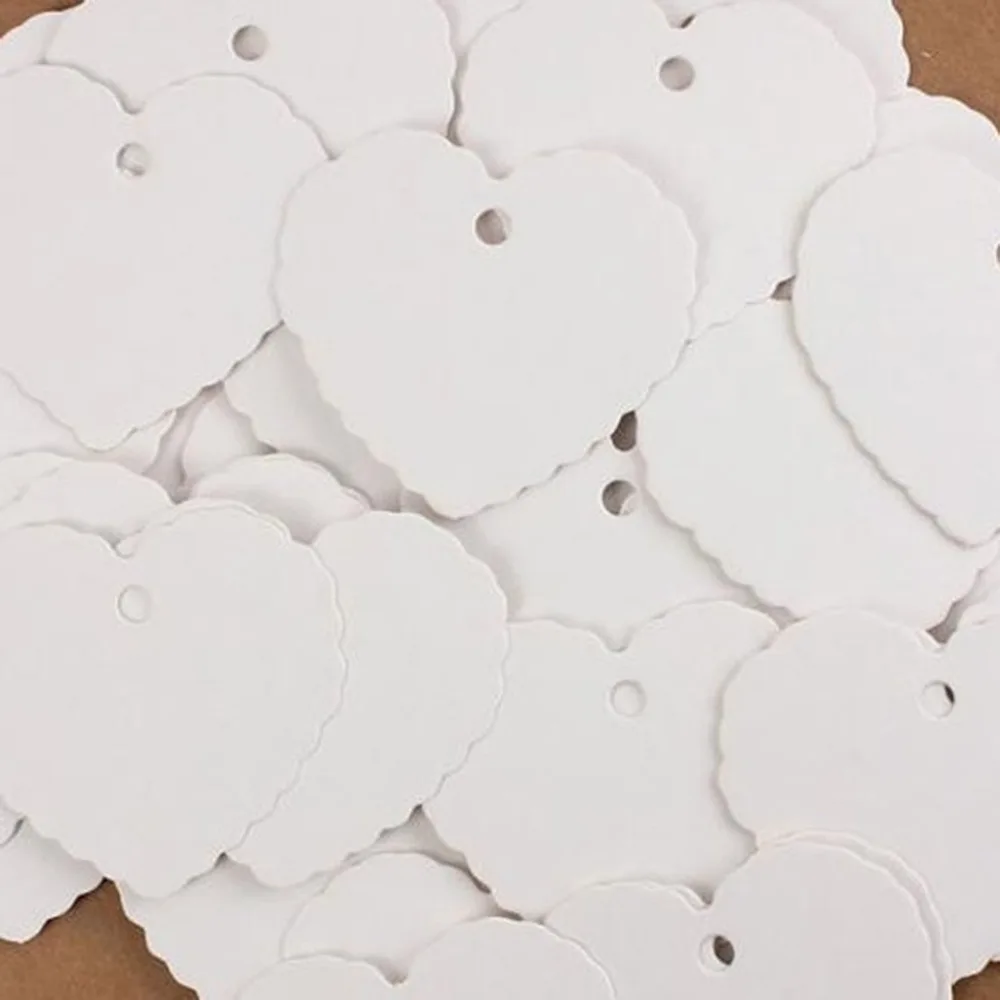 50 шт крафт-бумага в форме сердца маленькая этикетка Diy Ювелирные изделия Прямая поставка