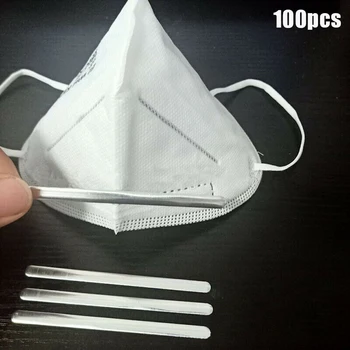 

100Pcs 90mm Aluminum Strip Nose Bridge for Face DIY Making Accessories Crafts YU-Home