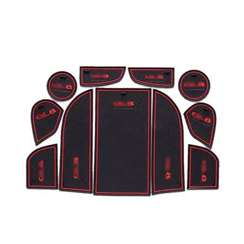 

Car 11pcs Non-Slip Interior Soft Rubber Door Panel Mats Cup Holder Pad For Buick GL8