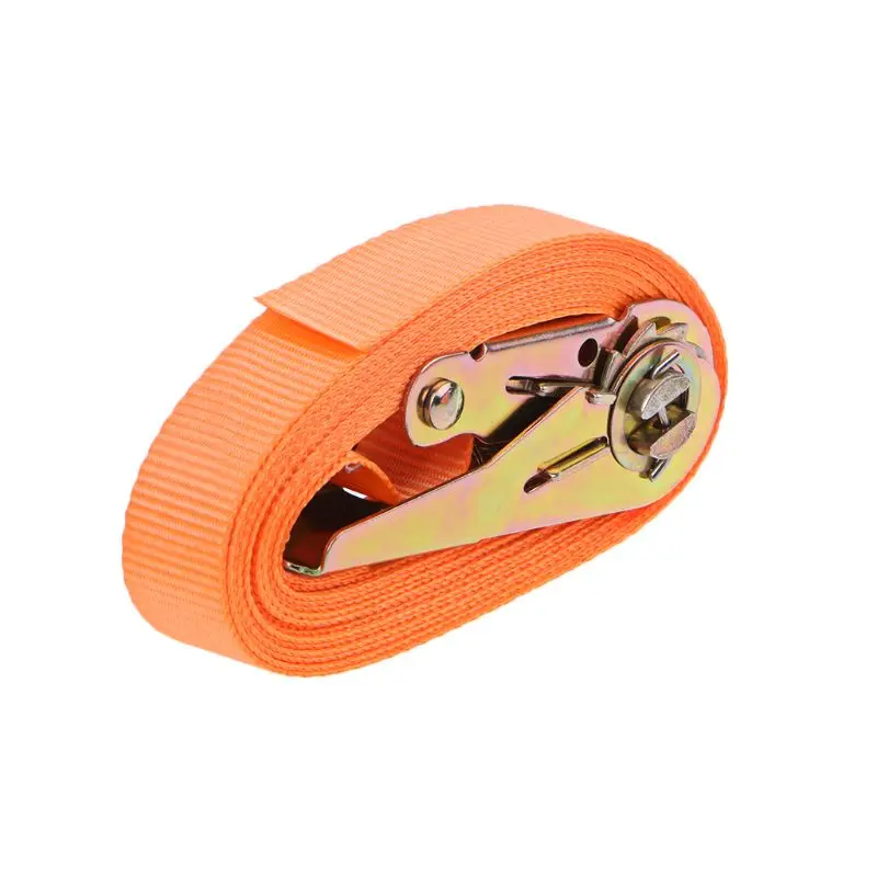 orange-4 Porable Heavy Duty галстук вниз грузовой ремень Крепление багажника сильный Ratchet ремень с металлической пряжкой - Цвет: orange-4