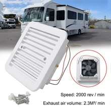 Ventilação exaustora com ventilador branco, para trailer, van, cão, frango, estufa