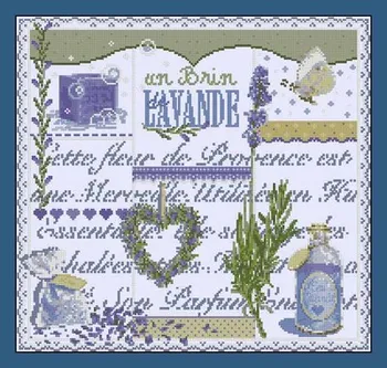 

Laffy Lavender Series cross stitch kit Animal cotton thread Love lock canvas stitching embroidery