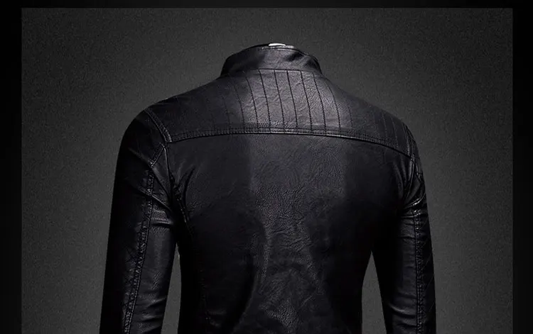 AliExpress, мужское повседневное кожаное пальто в европейском и американском стиле, приталенная трендовая бархатная Байкерская кожаная куртка для мужчин