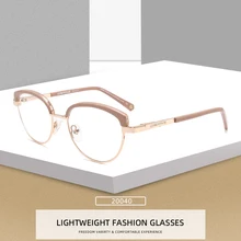 

BEGREAT Classic Optical Glasses Frame Oversized Cat Eye Women Spectacles Shelf Metal Multicolored Eyeglasses очки для компь очки