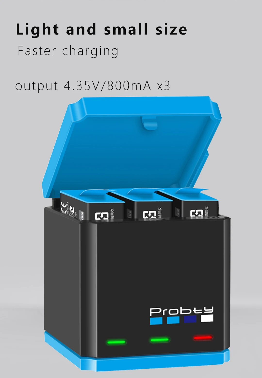 Battery Charger For GoPro 12 11 10 Charger fast charging box lithium ion battery storage box For GoPro Hero 9 10 11 sports camera accessorie