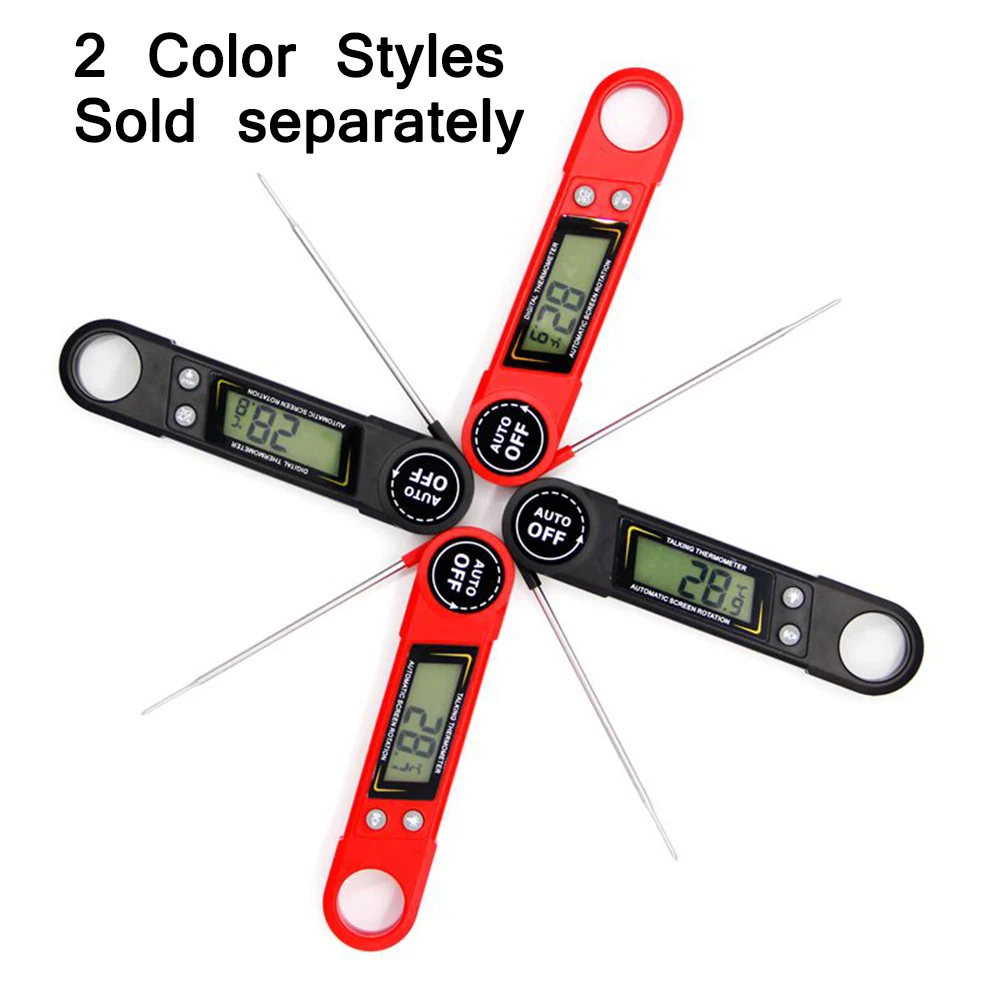 digital thermometer Waterproof Digital Instant Read Meat Thermometer Voice Report for Kitchen Cooking Oil Food BBQ Grill