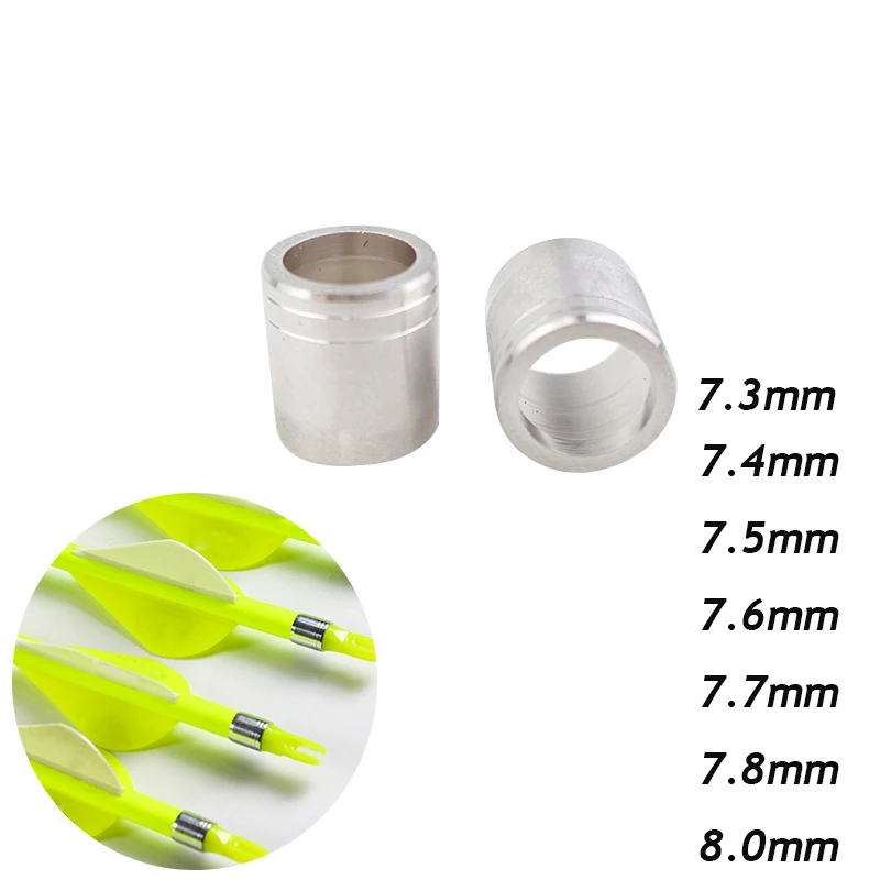 Linkboy Archery Bow Collars Explosion-proof Carbon Arrow Shaft Protecter Ring Size 7.3-8.0mm compound Bow Hunting 12pcs arrow shaft protector ring