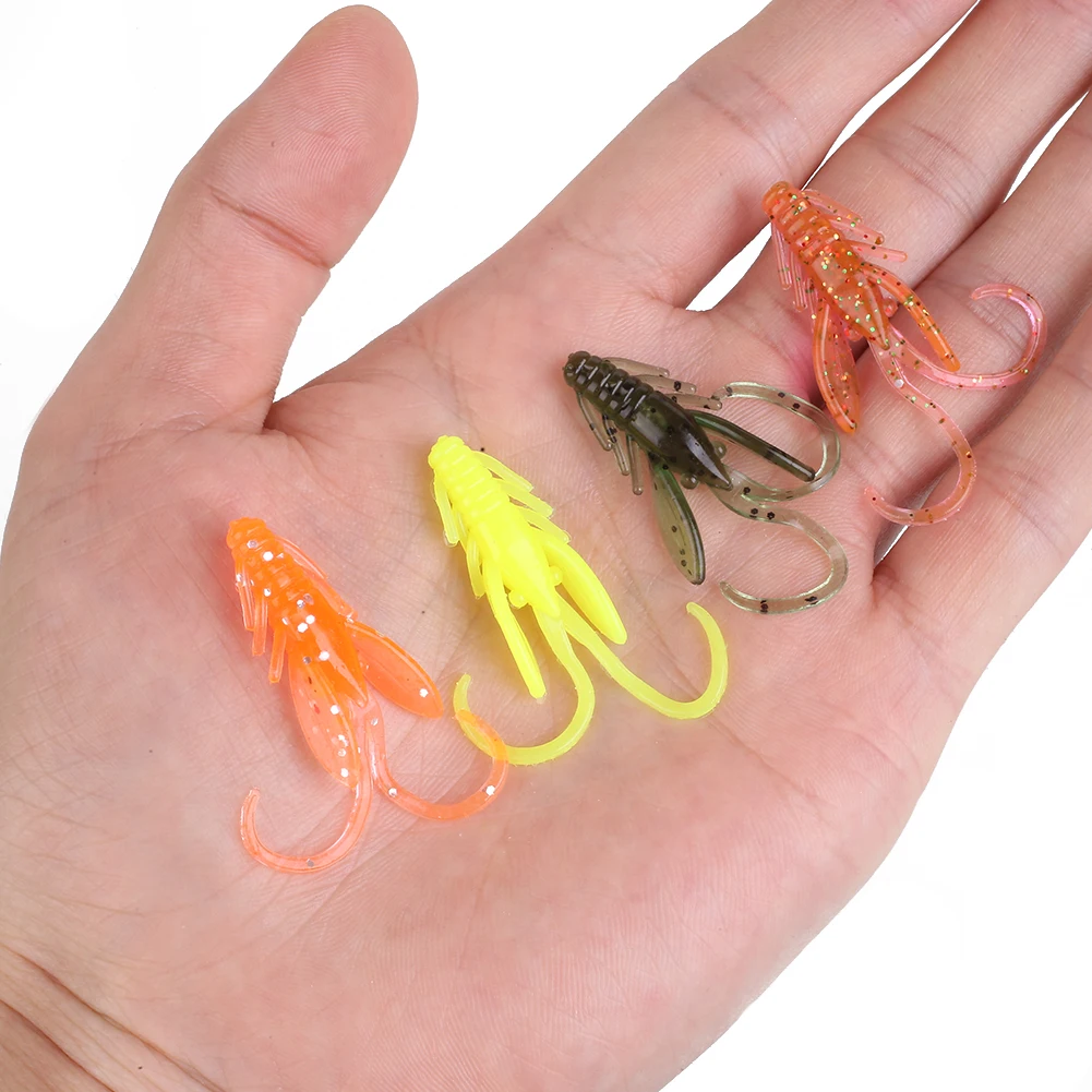 Рыболовная приманка NAS с ароматом личинки и креветки мягкая силиконовая для